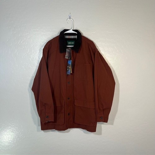 Orvis Men’s Field Barn Chore Quilted Lined Jacket Coat Corduroy Sz XL Brown NEW