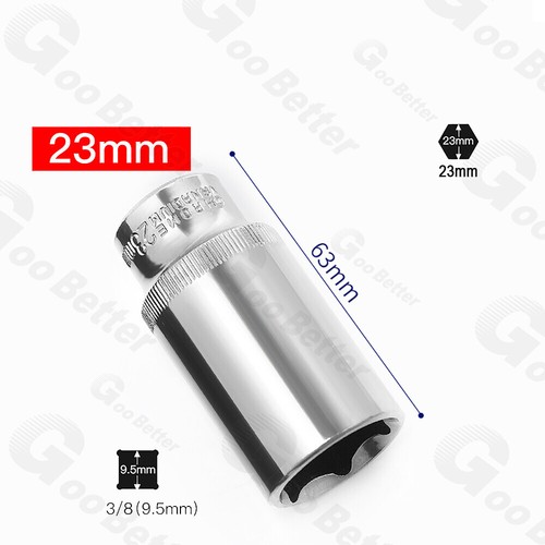 Socket 3/8" Drive Shallow & Deep Metric 6mm-24mm 6 Point Polished Sockets Cr-v - Picture 46 of 53