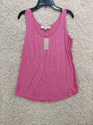 Ann Taylor LOFT Shirt Womens XSP Pink Petite Tank Lightweight Stretch New