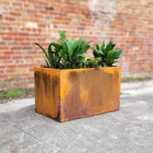 Metal Trough Planter - Extra Large Rectangular Planter - Perennial Planter Pot -