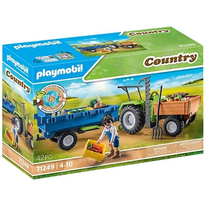 Playmobil Country Harvester Tractor With Trailer Building Set 71249 NEW IN  STOCK