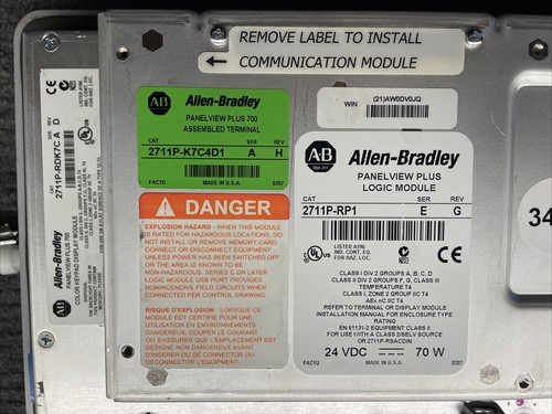 Allen Bradley 2711P-RDK7C PanelView Plus 700 Touchscreen/Keypad Interface - Picture 3 of 7