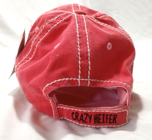 Kbethos Vintage Distressed Crazy Heifer Cow Country Girl Strapback Hat New - Picture 7 of 7