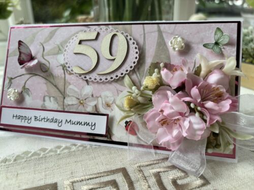 Personalised Birthday Card Female, Mum With Box 50 60 70 80 Kartka Na Urodziny - Picture 2 of 11