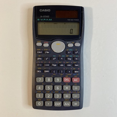 Casio Fx-115MS S-V.P.A.M. Solar Scientific Calculator Two Way Power Works Great - Picture 3 of 12