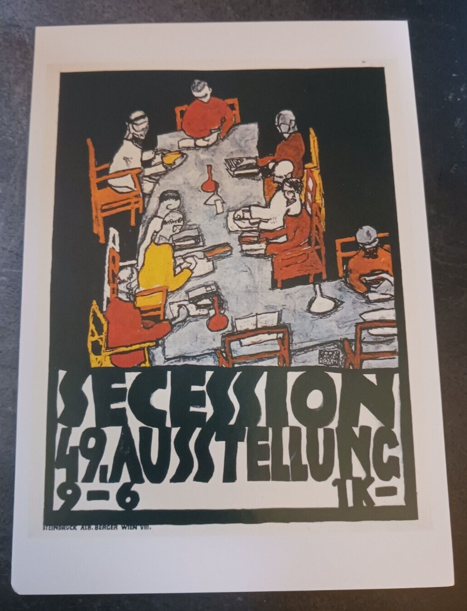 Egon Schiele、Secession 49. Austellung art postcard Egon Schiele Ausstellung Secession 49 Vienna