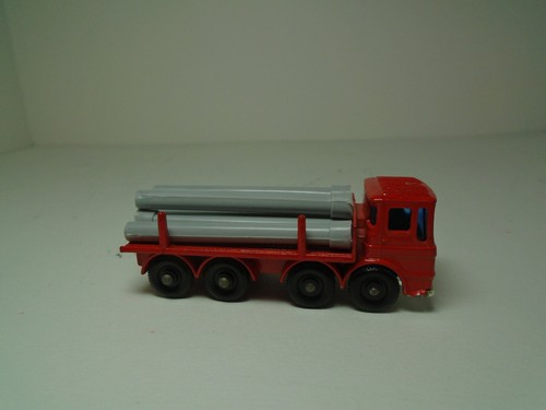 Lesney Matchbox No. 10D-2 LEYLAND PIPE TRUCK EXCELLENT TO NEAR MINT W GREY PIPES - Imagen 9 de 12