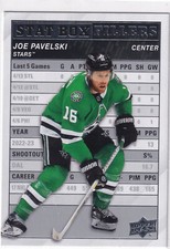 JOE PAVELSKI   23-24  UPPER DECK SERIES 1  STAT BOX FILLERS  # SB-13