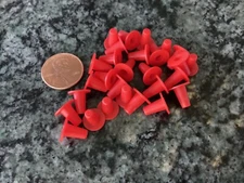 (28) M939 USTACOM 12277375 NEW small CAP PLUG  RED PLASTIC .375" L.200" D