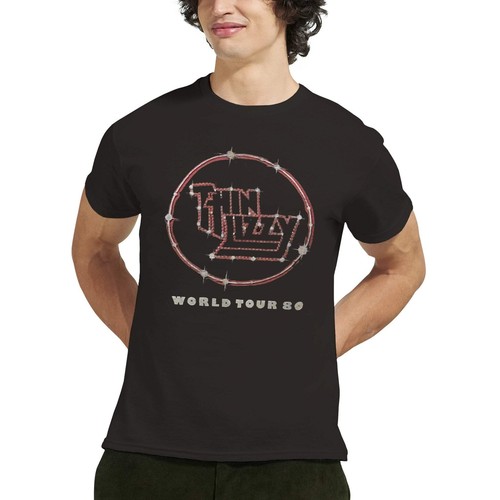 T-Shirt Thin Lizzy Chinatown Tour UK Dates Schwergewicht Unisex Rundhalsausschnitt - Bild 12 von 15