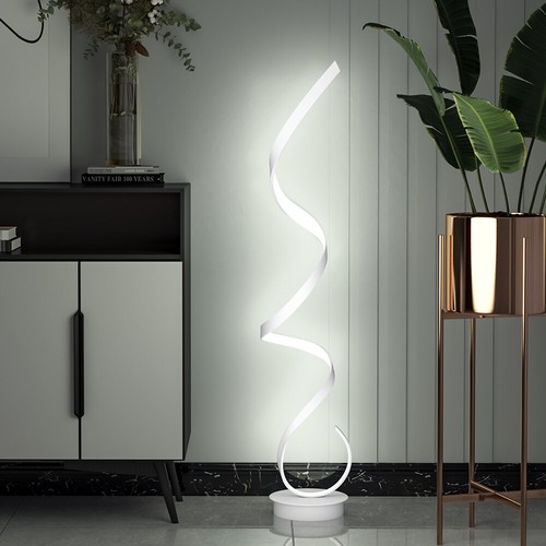 48/60W Tall LED Floor Lamp Reading Standing Lamp Cool White LED Modern Room Lamp - Picture 6 of 56