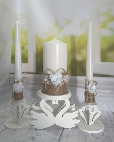 Unity Candle Set for Wedding - Wedding Unity Set for Reception and Ceremony -... - Picture 3 of 5