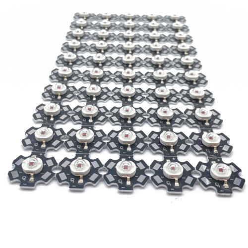 1-100PCS 3W Deep RED 650nm-660nm LED Plant Glow Light Bead with 20mm Star Base - Picture 6 of 9