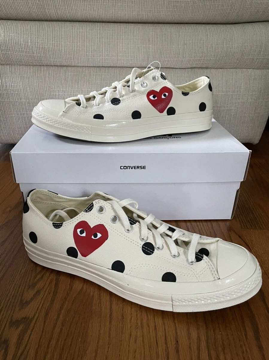 Converse x Comme des Garcons Chuck Taylor All-Star Ox Dot White Sizes 3-12 eBay