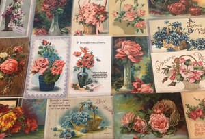 Lot-of-20-Flowers-in-Vases-amp-Baskets-Antique-Floral-Greetings-Postcards-s-18