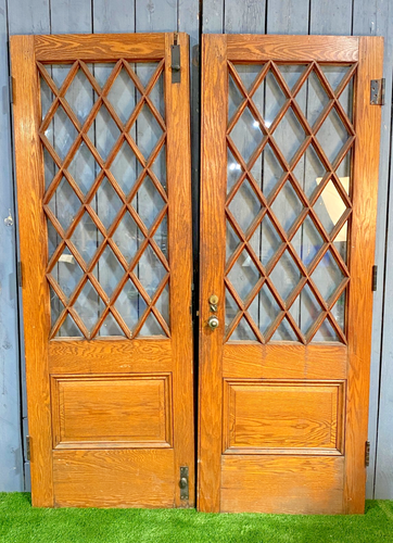 Antique Vintage SOLID Wood Wooden French Entry Doors 83.5 x 29.75 x 1.75 inches - Picture 2 of 23