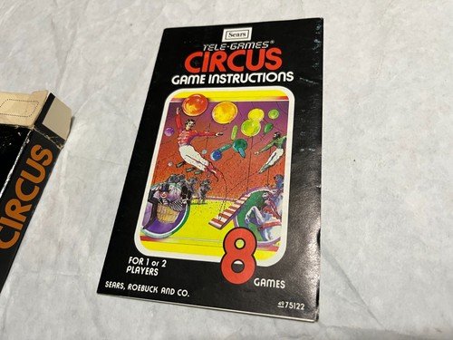 RARE Complete in Box 1980 SEARS Tele-games Video Arcade CIRCUS ATARI Nice Shape - Picture 4 of 10