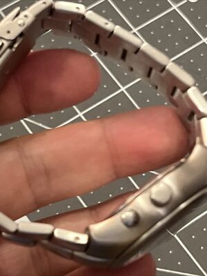 Fossil Big Tic Watch Men Silver Tone Flame Animation JR-8115