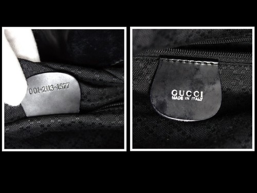 Echte Gucci Nylon mit Bambusgriff Schultertasche Handtasche Damen schwarz Italien - Bild 12 von 12