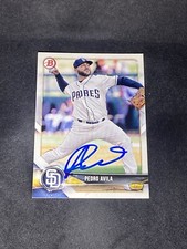 Pedro Avila 2018 Bowman Draft #BD13 San Diego Padres Autographed Signed Card