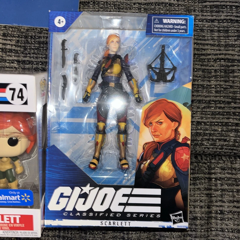 Figura de acción Hasbro Gi Joe Classified 6" Scarlett | Funko Pop Scarlett # 74 Foto 3 de 4