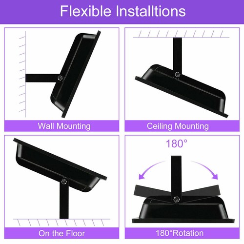 100W Black Light UV LED Stage Blacklight Bar Party DJ Club Waterproof+Free Tapes - Picture 8 of 11