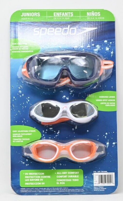 Speedo Junior Swim Goggles Ages 614 UV Protection Easy Adjust Strap 3