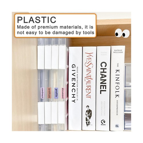 6 Pcs Clear A4 File Portable Project Case, Plastic Storage Box for 8.5" x 11"... - Picture 4 of 7