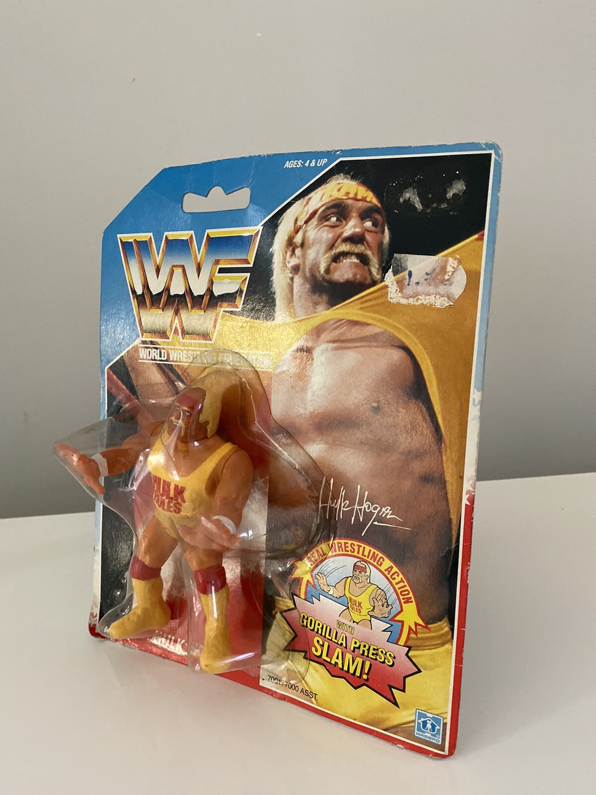 WWF Hulk Hogan Lucha Libre Figura De Acción Vintage 1990 Hasbro Sellado en tarjeta ENG WWF Hulk Hogan Lucha Libre Figura De Acción Vintage 1990 Hasbro Sellado en tarjeta ENG