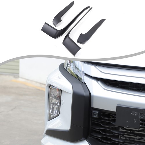 ABS Matte Black Side Front Bumper Cover Trim For Mitsubishi L200 Triton 2019-23 - Picture 2 of 22