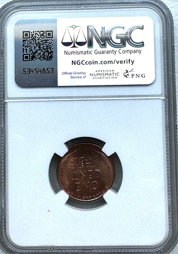 1940 LINCOLN WHEAT CENT - NGC MS65RD - FREE SHIPPING! - Picture 2 of 2