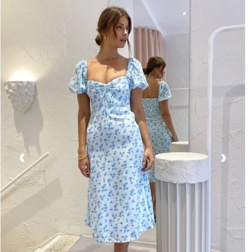 NWT FAITHFULL THE BRAND Sz 6/M JUNIPER MIDI DRESS IN FREJA FLORAL PRINT - Picture 5 of 5