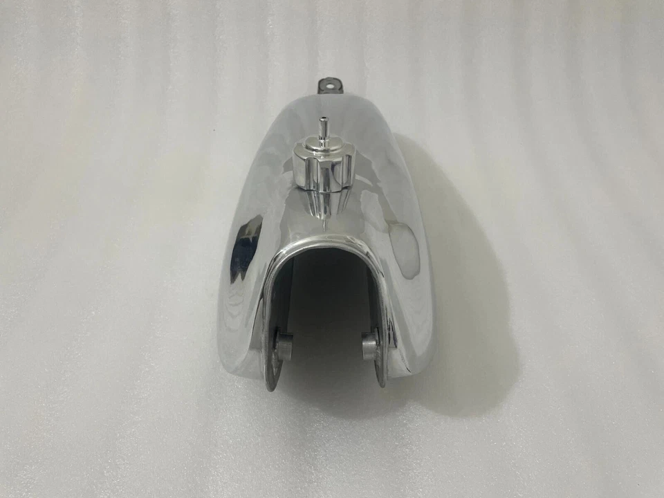 Yamaha DT100 DT 100 Enduro 1977 acero cromado combustible gasolina tanque + tapa Foto 4 de 4