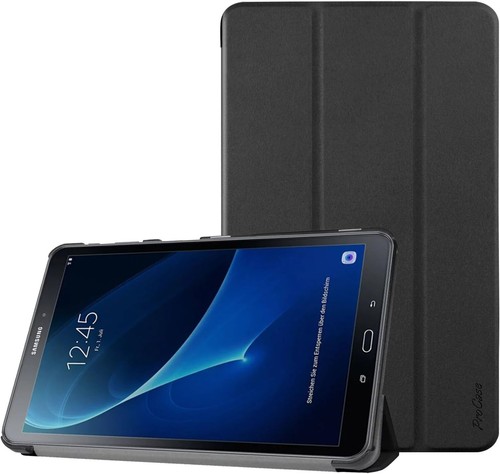 Funda delgada para Galaxy Tab A 10.1 2016 SM-T580 T585 T587, Smart Cover negra