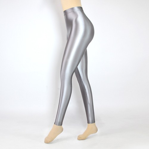 Leggings donna glitter lucido raso lucido opaco wetlook lucido yoga jeggings - Foto 27 di 46
