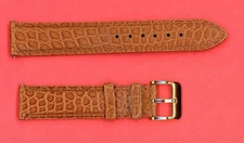 GENUINE ALLIGATOR STRAP DARK LIGHT & MAHOGANY BROWN 18mm 19mm 20mm & EXTRA LONG 