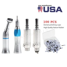 NSK Style Dental Low Speed Handpiece Contra Angle Straight Motor 2/4Hole Push