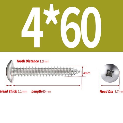M3-M6.3 A2 Stainless Steel Phillips Pan Head Self Tapping Screws pozi pili - Picture 48 of 133