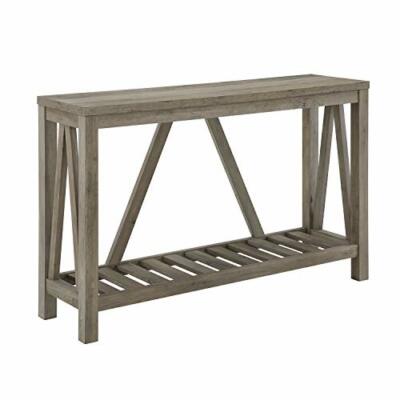 Walker Edison Furniture Company Farmhouse Wood Entryway Dining Bench 50 Inch White Renewed
