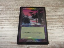 1x SUPER RARE FOIL Forest - ARENA PROMO - NM - English - Vintage OOP MTG