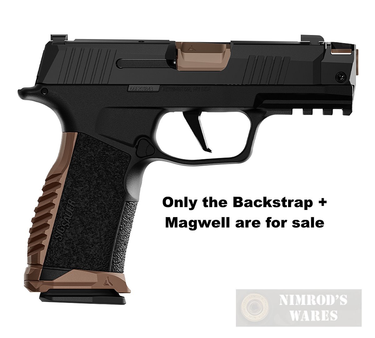 Radian Sig P365-XMacro BACKSTRAP + MAGWELL BRONZE Aluminum R0837