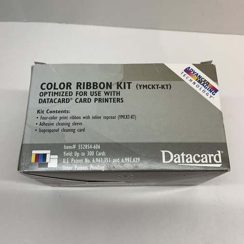 New Datacard Color Ribbon Kit YMCKT-KT 552854-606 Complete - Picture 4 of 5