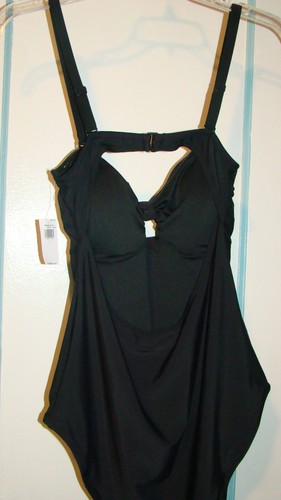 Old Navy Tie Front Keyhole One Piece Swimsuit, Black SizeLarge, NWT - Picture 6 of 6