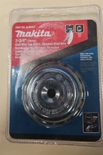 Makita A-98457 2-3/4" (70mm) Knot Wire Cup Brush, Stainless Steel Wire NEW 