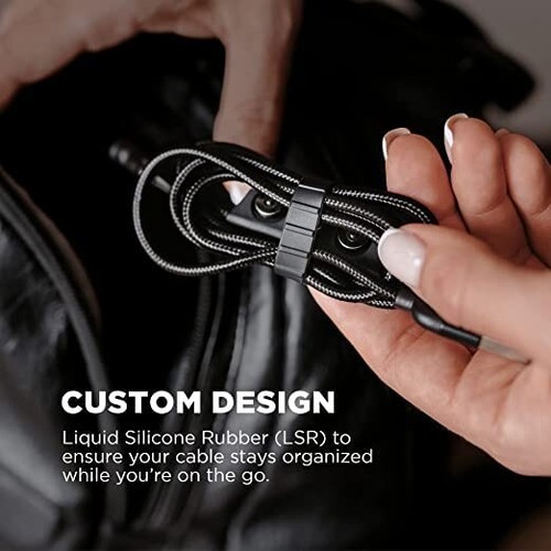 Câble de Charge Tressé Nylon 3 en 1 avec Connecteurs Magnétiques Rotatifs 360° - Photo 8 sur 10