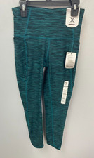 Xersion Green Space Dyed High Rise 7/8 Leggings Women's Size XS High Compression