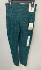 Xersion Green Space Dyed High Rise 7/8 Leggings Women's Size XS High Compression