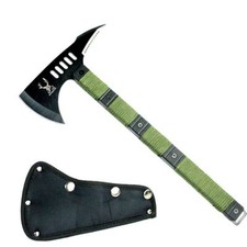 Tomahawk Hatchet Throwing Axe Sheath Big 14.5" Green Cord Wrapped