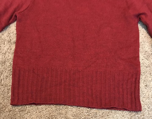 Berretti Pullover Sweater Cowl Neck Buttons Maroon Wool Blend Italy Sz Large - Picture 4 of 10