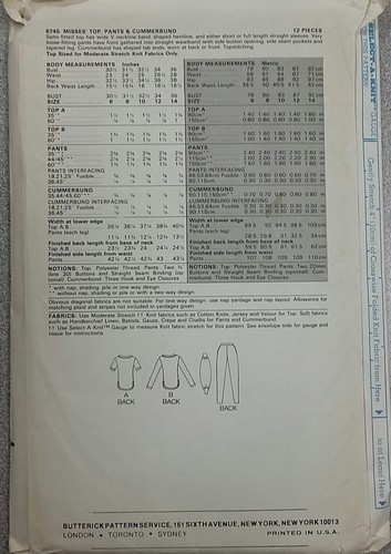 Butterick Vintage Sewing Patterns 70's & 80's Tops Skirts Pants -U Pick! Lot #1A - Picture 8 of 30